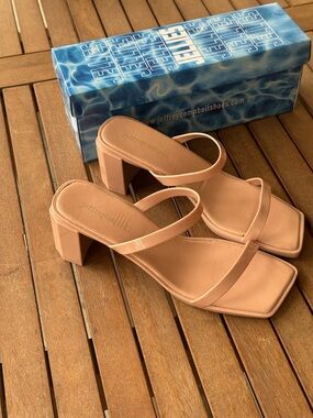 Jeffrey Campbell Jamm 3 Women's Nude Jelly Block Heel Sandals